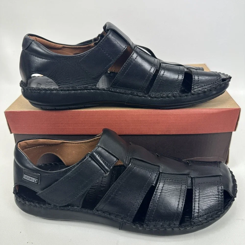 Pikolinos Mens Tarifa Fisherman Sandals 06J-5433 Black Size Eu 45